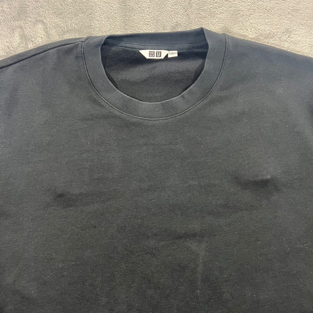 UNIQLO U AIRism Long Sleeve T-Shirt Mens Large Black 341-469922 Classic